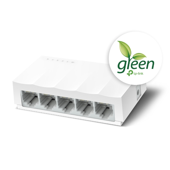 Switch 5 Puertos 10/100 p/Escritorio Tp-Link LS1005, Caja de Plástico, Color Blanco - imagen 2