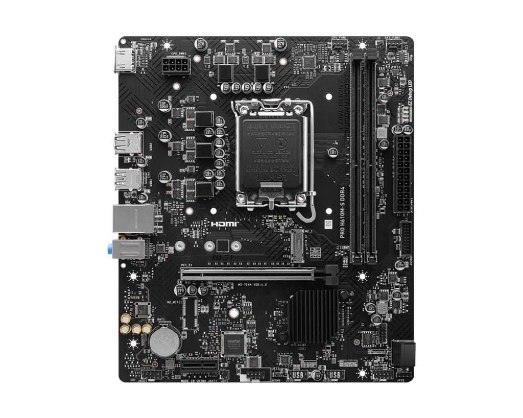 Motherboard LGA1700 Micro-ATX MSI PRO H610M-S DDR4, 64GB RAM DDR4 Max, 1 M.2 PCIE 3