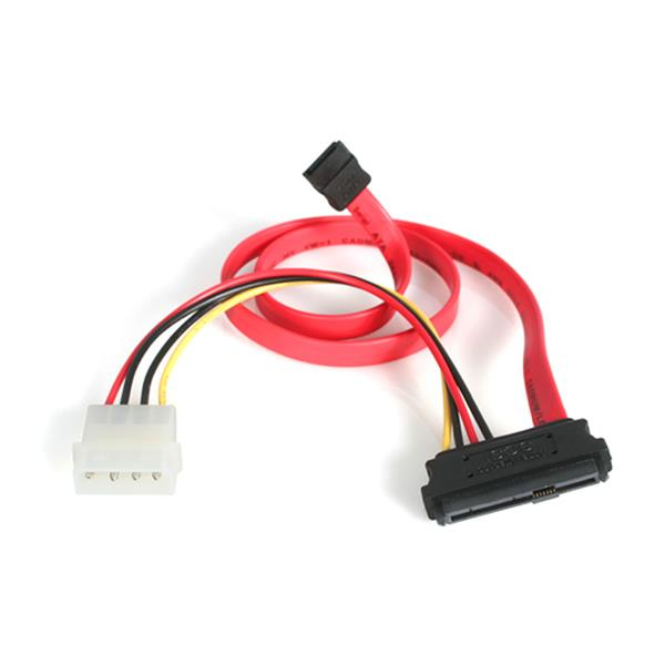 Adaptador SAS 29 Pines (SFF-8482) a SATA con Molex LP4, 45.7cm, StarTech.com SAS729PW18 - imagen 1