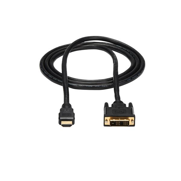 Cable Adaptador de Video 1.8m HDMI a DVI-D (18+1) Startech HDMIDVIMM6, Hasta 1080p, Bidireccional, Color Negro - imagen 5