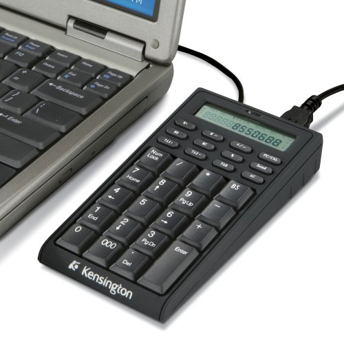 Teclado Numerico Alámbrico Kensington K72274US, Calculadora, Hub 2 USB-A, Display, Color Negro