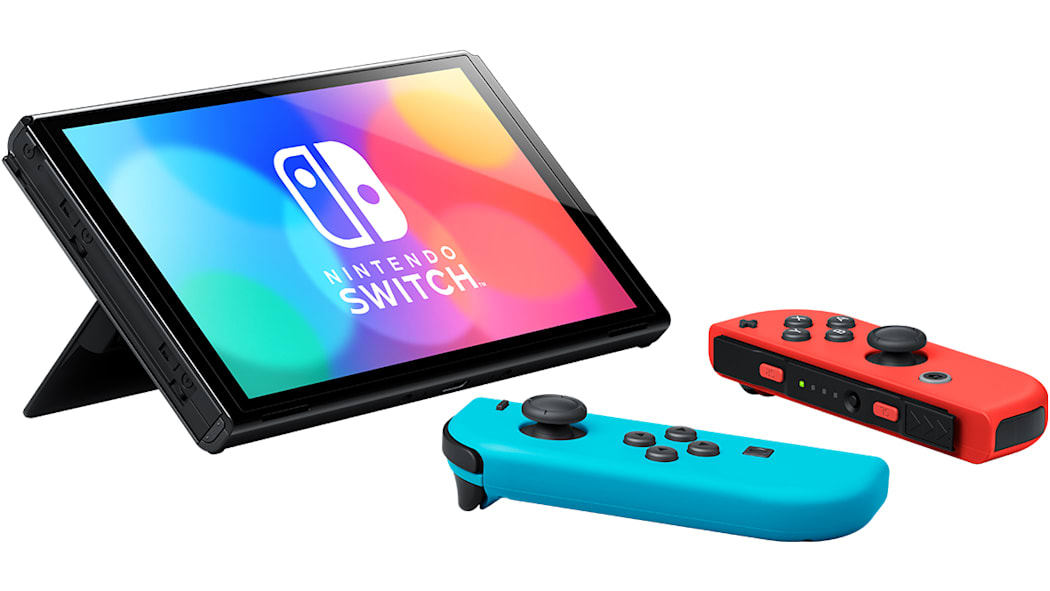 Nintendo Switch Oled Neon rojo y azul 64 - imagen 5