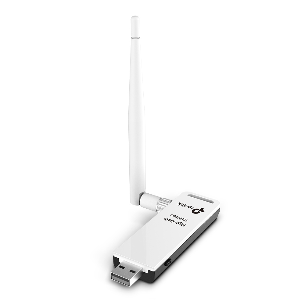 Adaptador de Wi-Fi USB-A TP-Link TL-WN722N, 1 Antena 2.4GHz 150Mbps, 4dBi - imagen 3