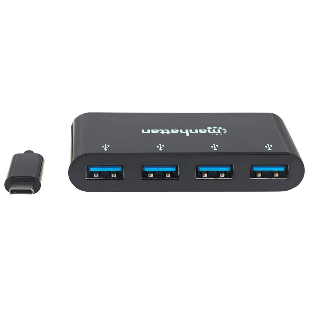 HUB USB C MANHATTAN 162746, USB C, Negro, 4 puertos - imagen 3