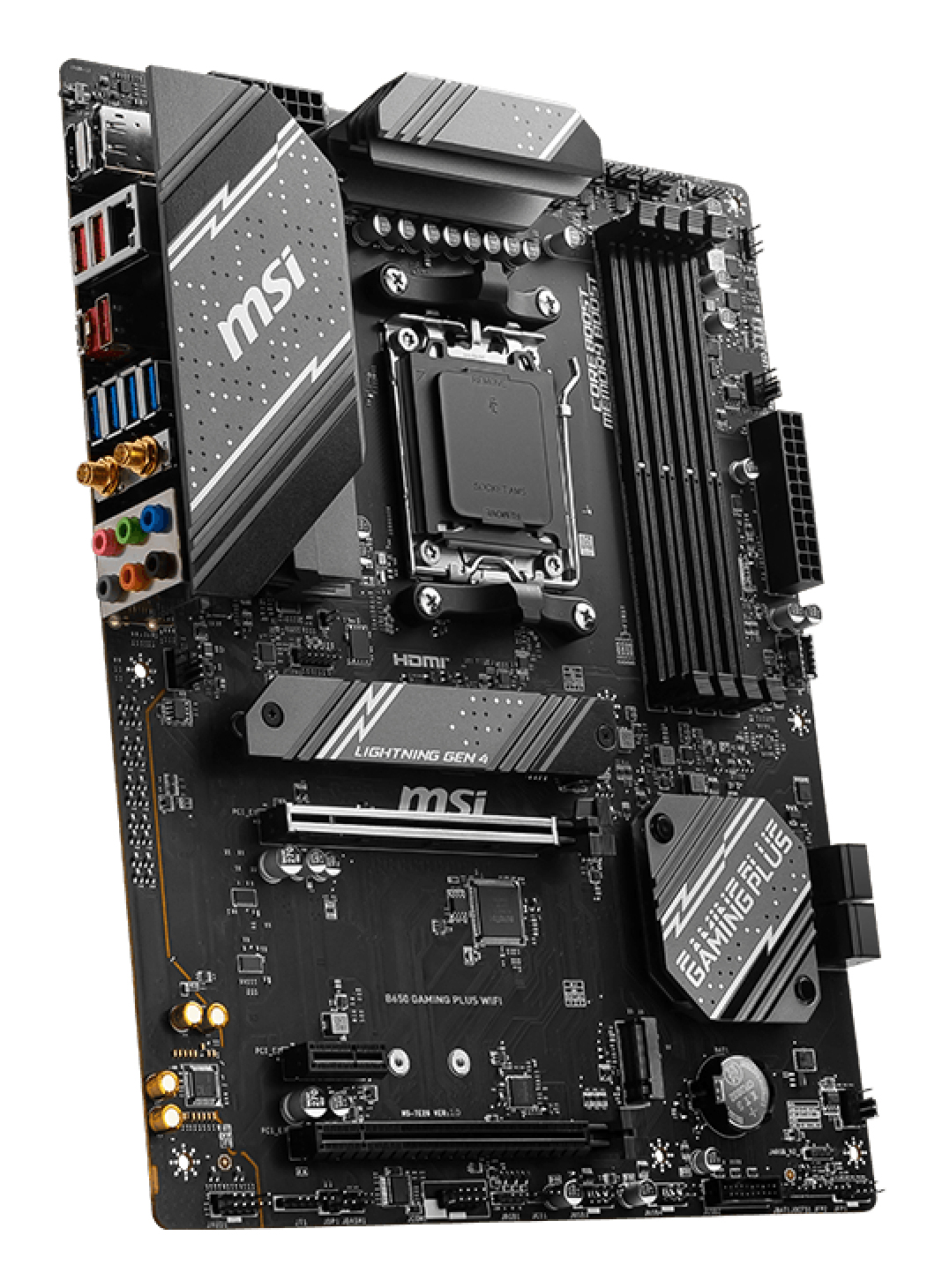MotherBoard AM5 ATX MSI B650 GAMING PLUS WIFI, 256GB RAM DDR5 Max, 2 M.2 PCIE 4, Wi-Fi 6E + BT 5.3