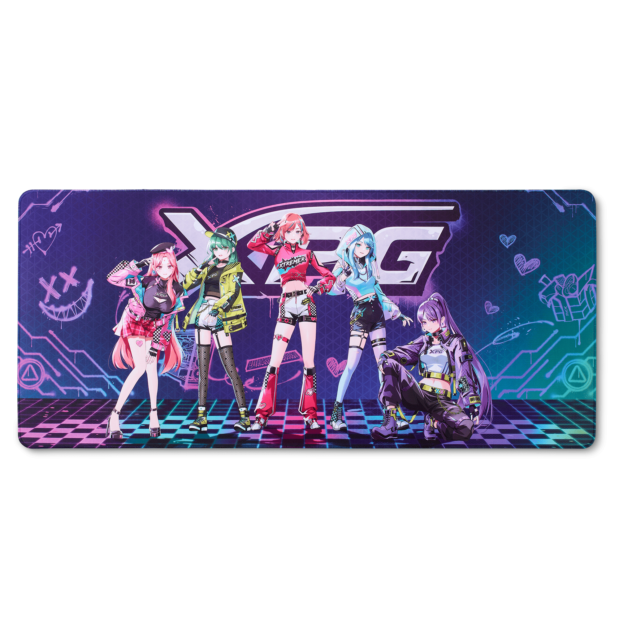 Mousepad XPG Frontline XL XTREMESAGA04-BKCWW, Microfibra, 90cm x 40cm x 3mm, Bordes Cosidos, Color Negro - imagen 1
