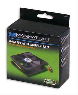 Ventilador 80mm Manhattan 700955, 2500 RPM, Color Negro