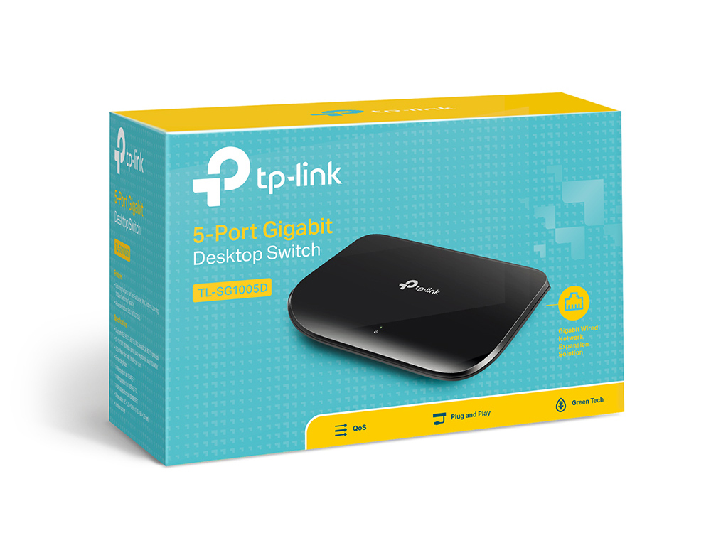 Switch TP-Link Gigabit Ethernet TL-SG1005D, 10/100/1000Mbps, 16Gbit/s, 5 Puertos  No Administrable