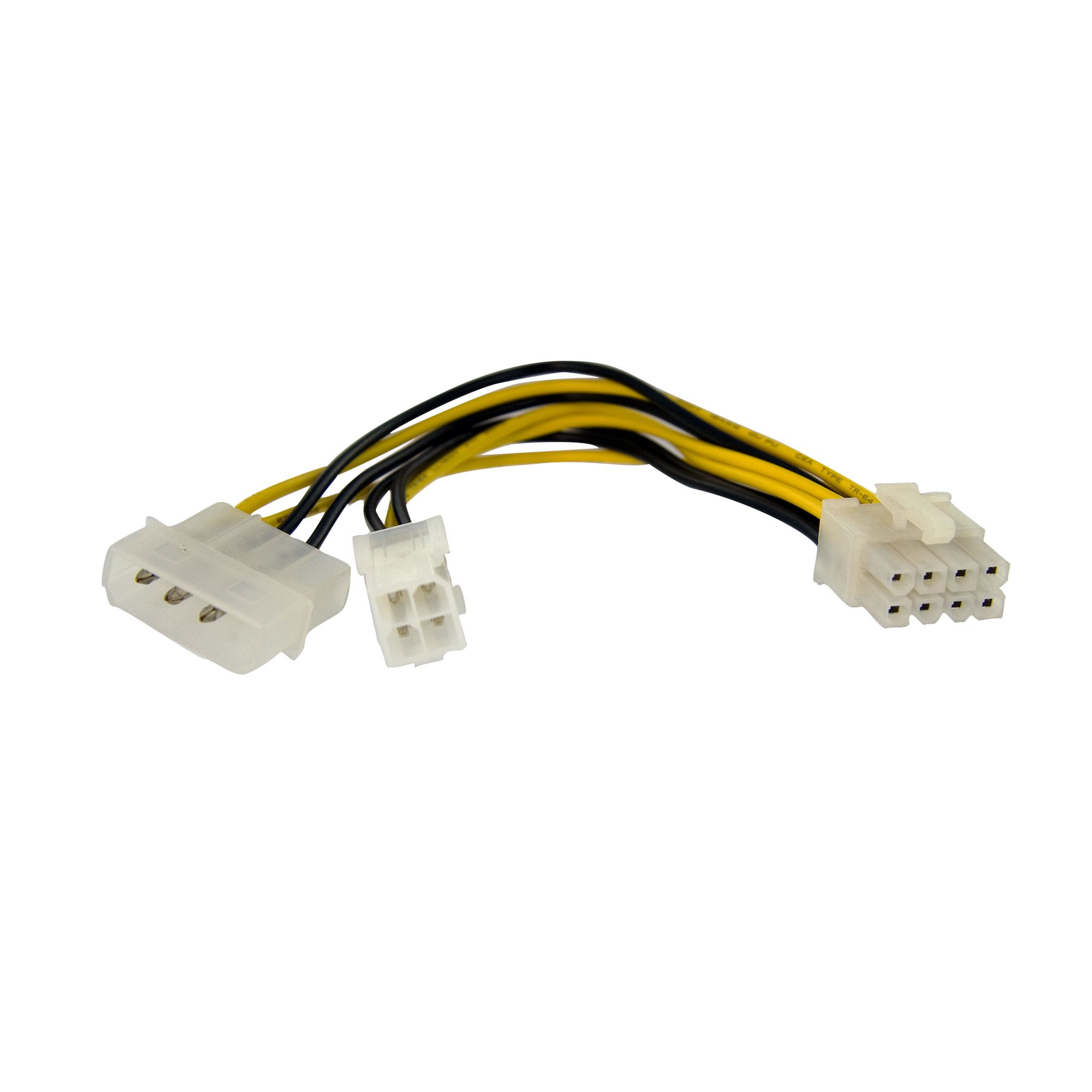 Cable 15cm Adaptador de Fuente de Poder 4 Pines a 8 Pines EPS con LP4 - Hembra a Macho StarTech.com EPS48ADAP - imagen 1