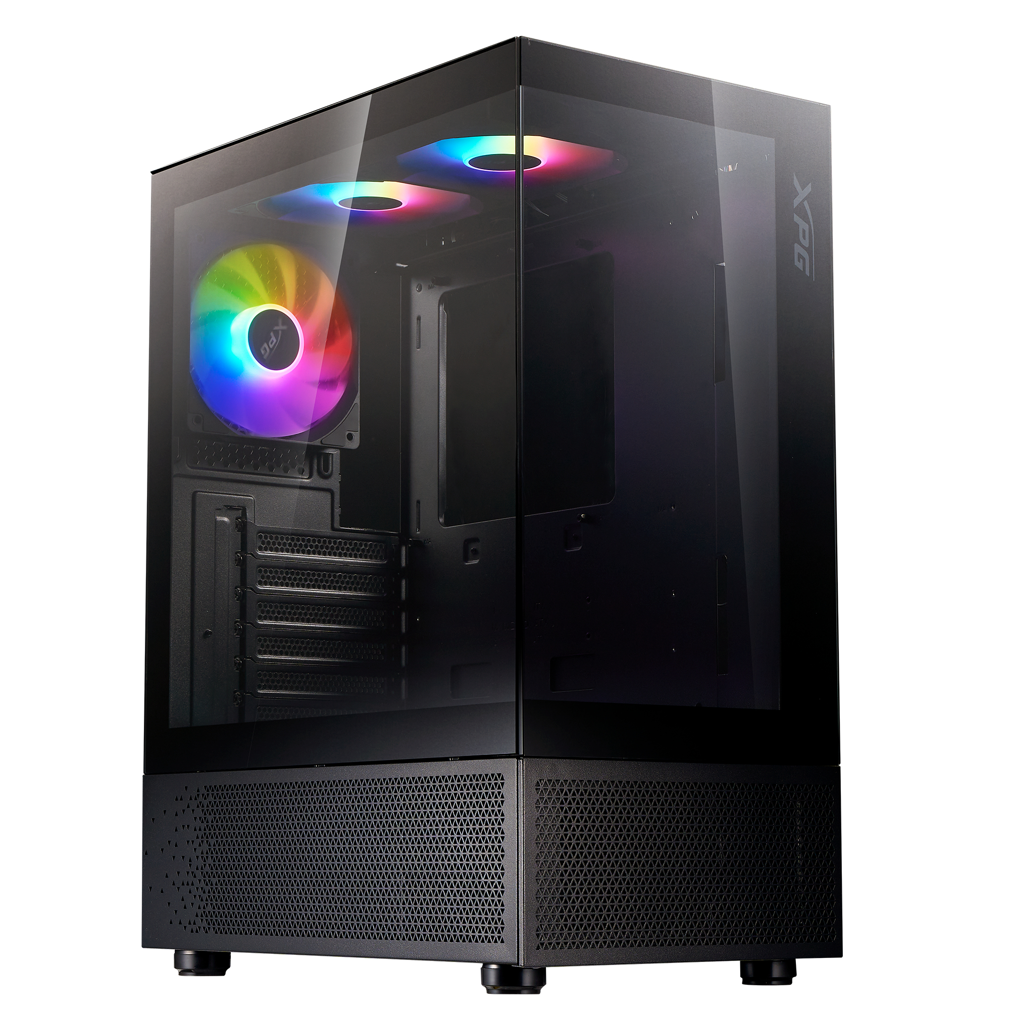 Gabinete Micro-ATX XPG Invader X Mini, Cristal Templado, Incluye 5 Fans ARGB, Sin Fuente, Color Negro - imagen 2