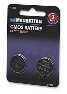 Batería CMOS Manhattan CR2032 432528, Litio 3V, Paquete de 2 Piezas - imagen 1
