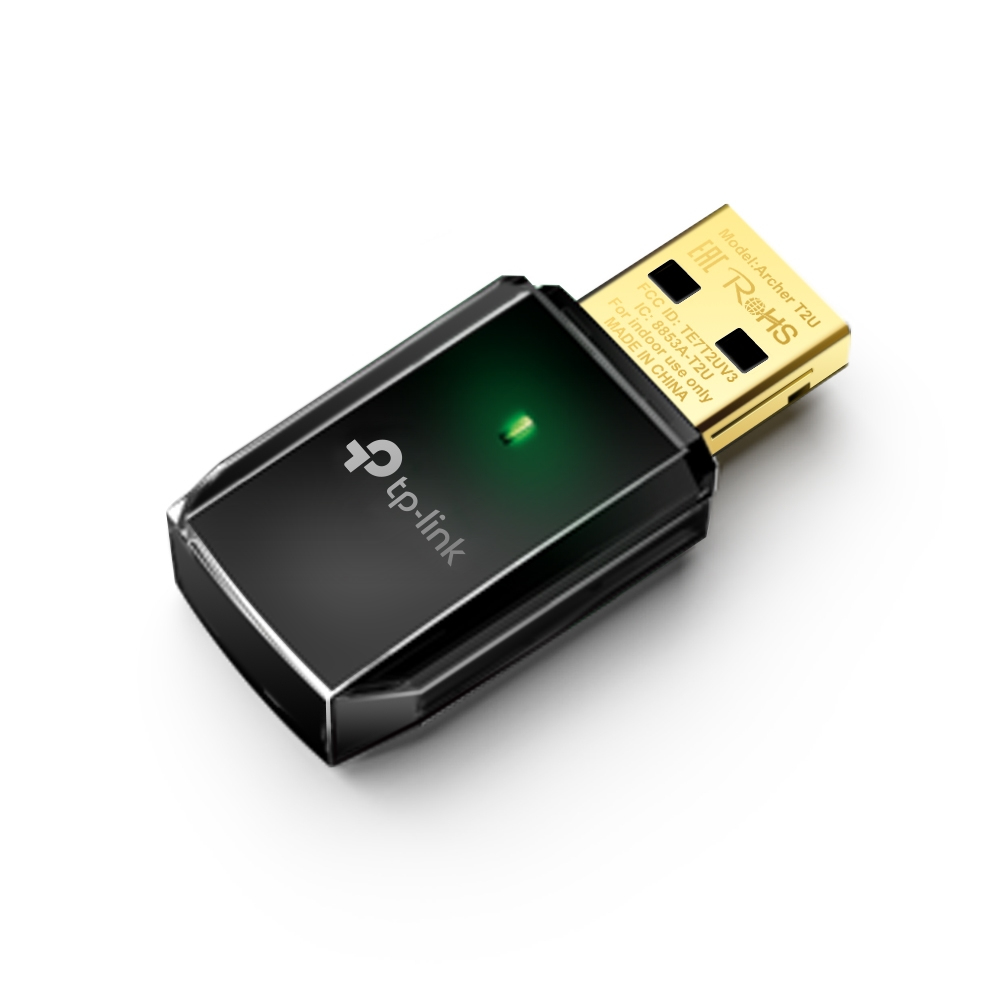 Adaptador de Wi-Fi USB-A Tp-Link Archer T2U, 2.4GHz 150Mbps/5GHz 433Mbps