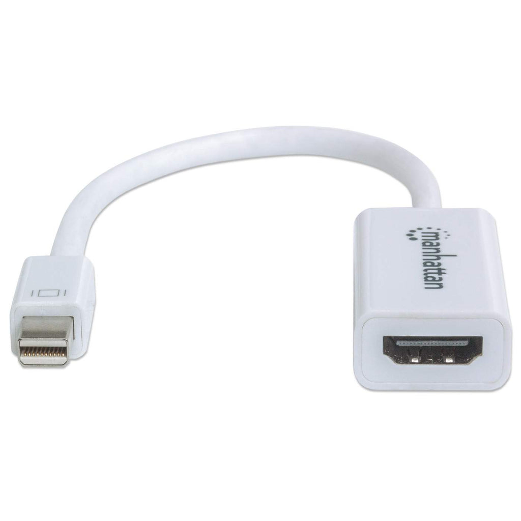 Cable Adaptador de Video 17cm Mini DisplayPort a HDMI Manhattan 151399, 1080p 60Hz, Color Blanco - imagen 3