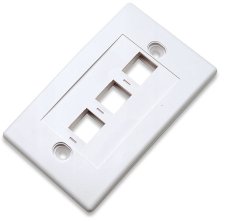 Tapa para Caja de Pared Intellinet 163309, 3 Puertos Keystone, Color Blanco - imagen 3
