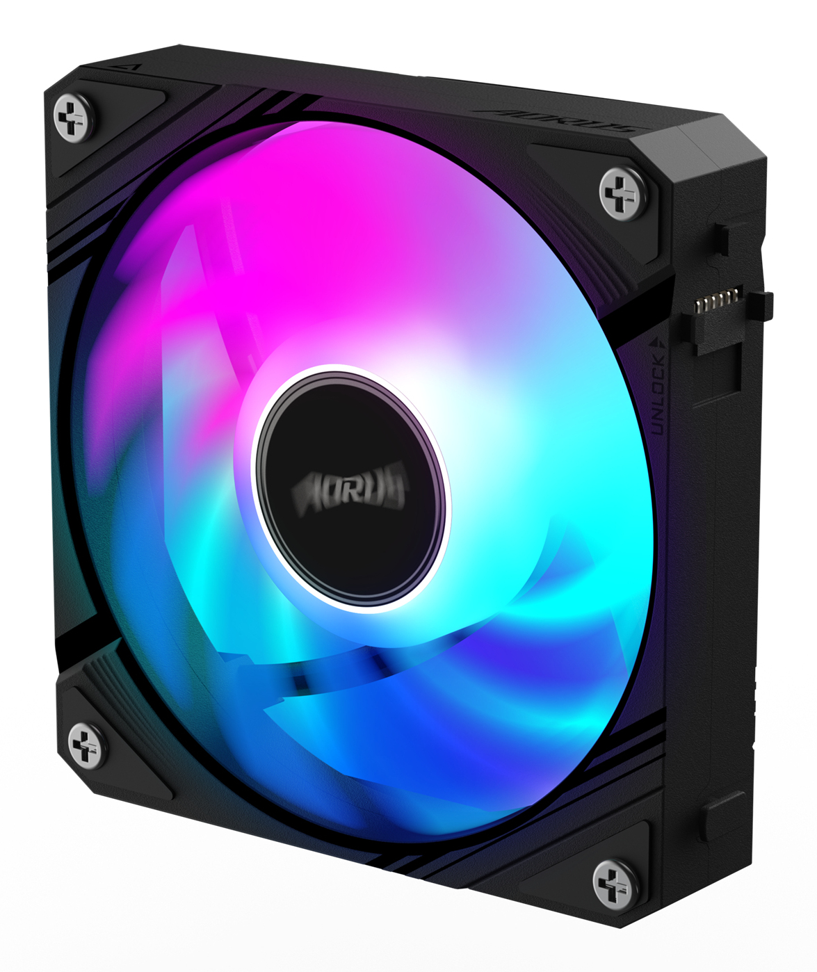 Ventilador 120mm Aorus EZ Chain Fan 120, 2000 RPM, ARGB, Sistema en Cadena, Color Negro