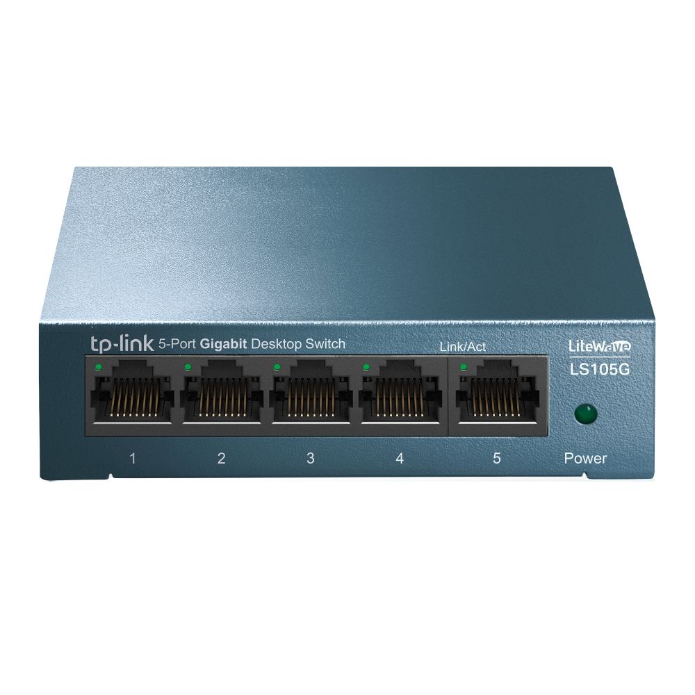 Switch 5 Puertos Gigabit p/Escritorio Tp-Link LS105G, Caja de Metal - imagen 1
