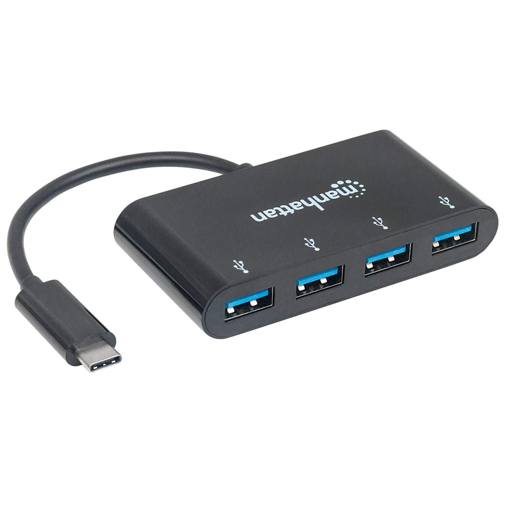 HUB USB C MANHATTAN 162746, USB C, Negro, 4 puertos - imagen 2