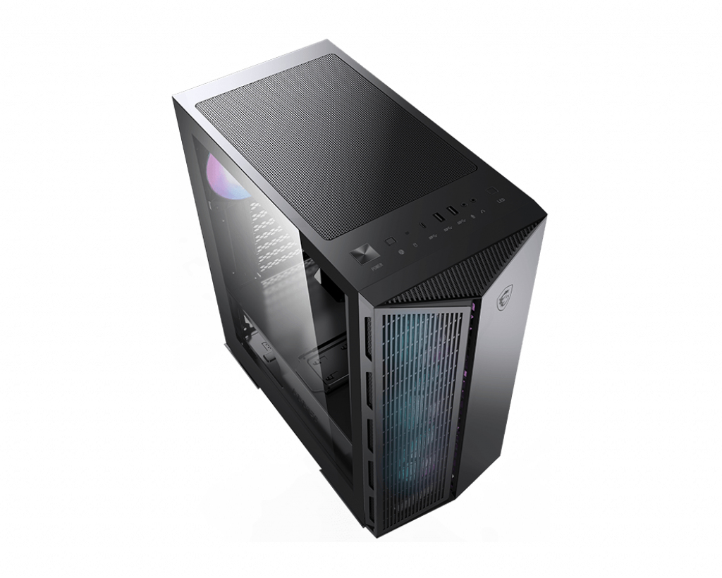 Gabinete ATX MSI MPG GUNGNIR 111R, Incluye 4 Fans 120mm ARGB, Radiador 360mm Max, Color Negro