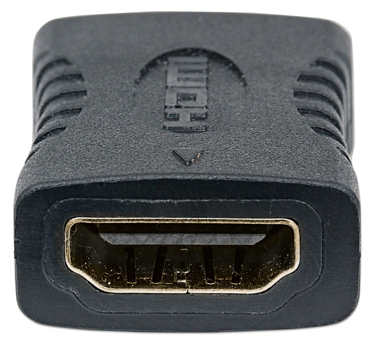 Adaptador de Video Cople HDMI a HDMI Hembra-Hembra Manhattan 353465, 4K 60Hz, Chapado en Oro, Color Negro - imagen 5