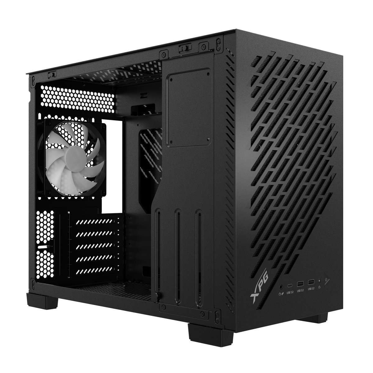 Gabinete Micro-ATX XPG VALOR AIR NANO, Incluye 1 Fan 120mm, Radiador 360mm Max, Color Negro - imagen 3