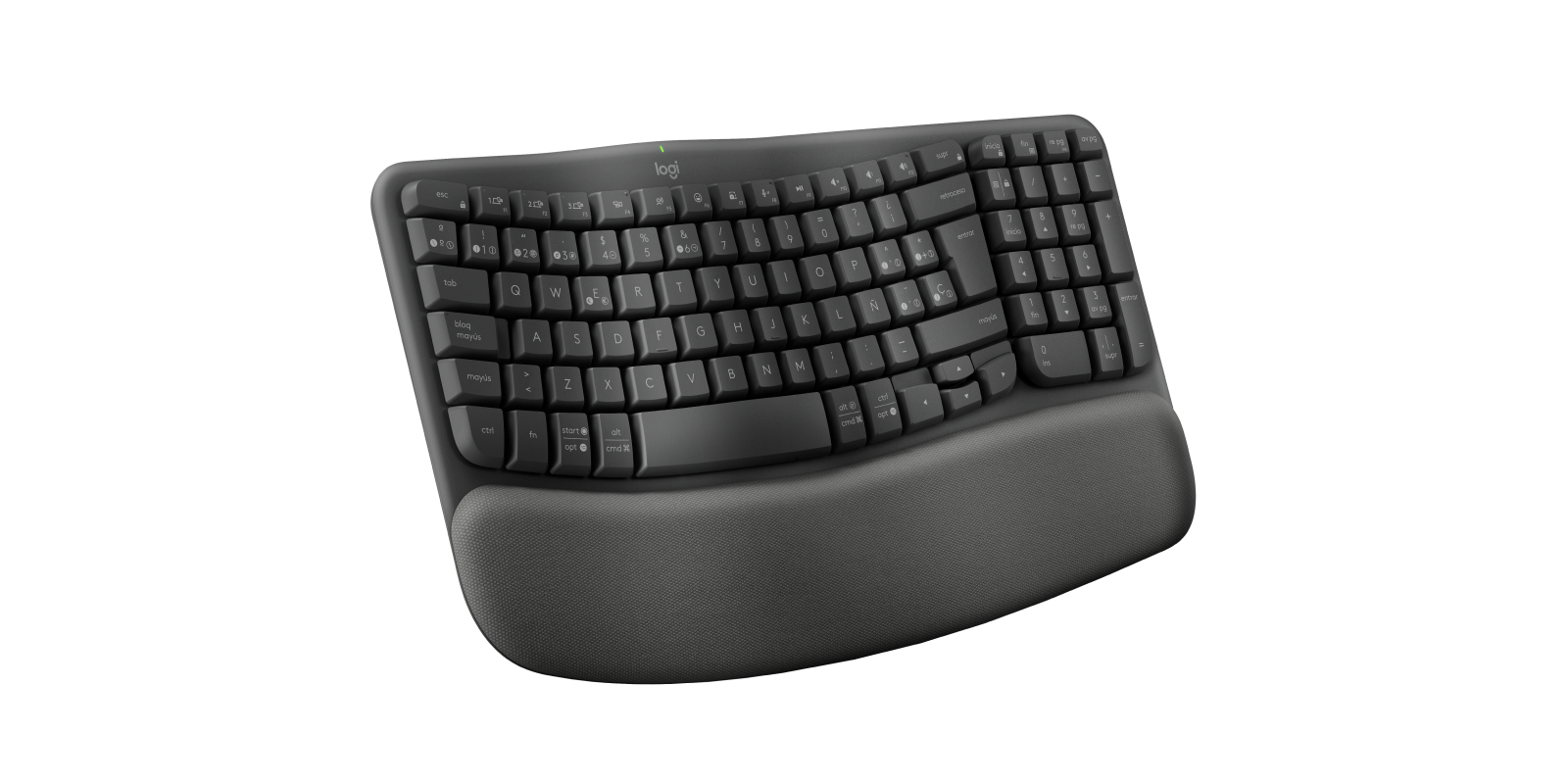Teclado Inalámbrico Logitech Wave Keys Alcance 10 m Color Grafito 920-012278