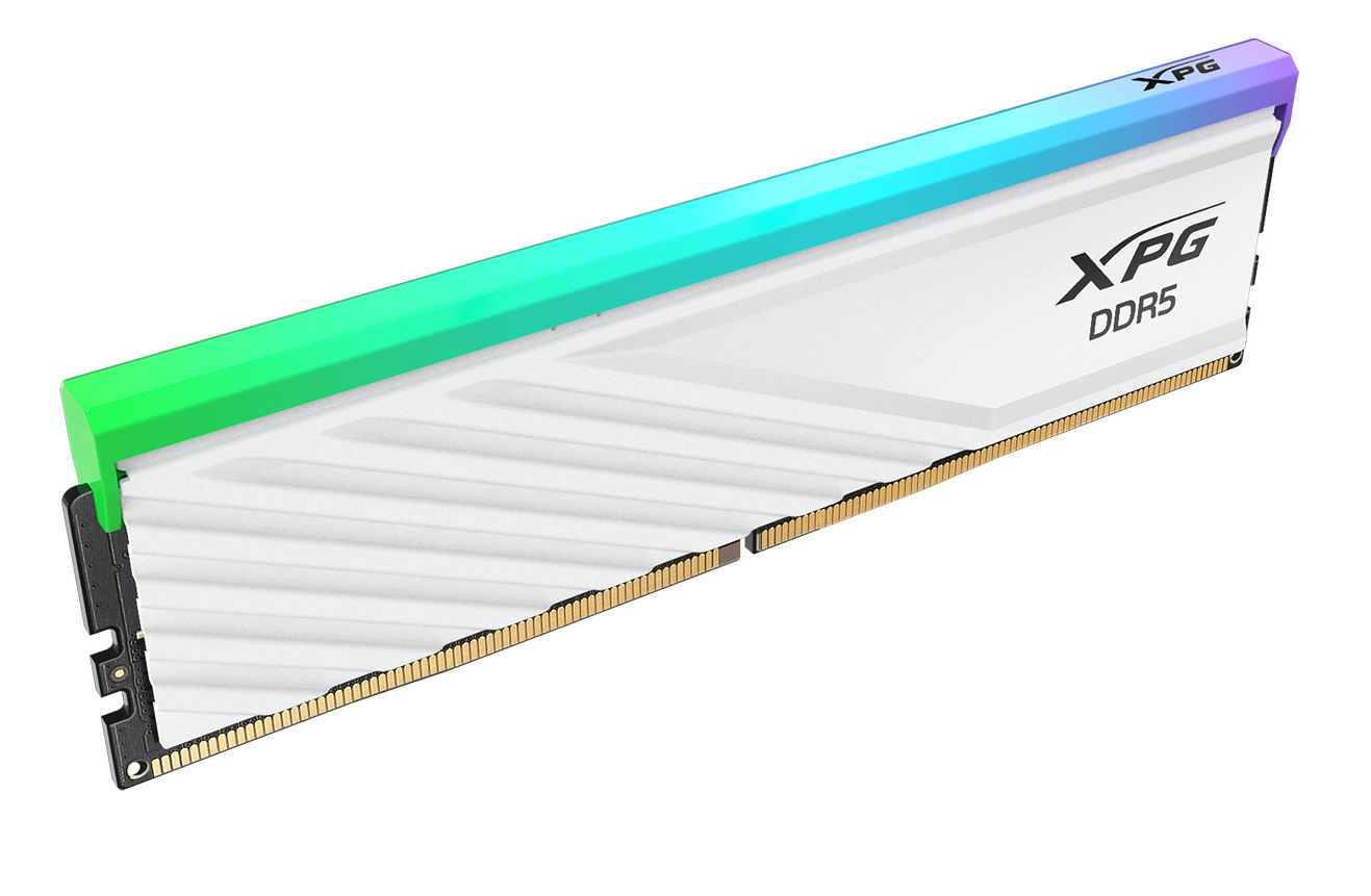 Kit de Memoria RAM DDR5 DIMM 48GB (2x24) 6000MHz CL30 XPG Lancer Blade RGB, Color Blanco. AX5U6000C3024G-DTLABRWH