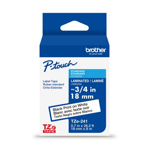Etiqueta blanca laminada Brother TZE241