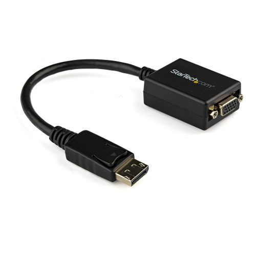 Adaptador de Video DisplayPort a VGA Startech DP2VGA2, Color Negro