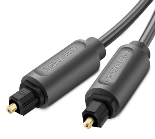 Cable Óptico Toslink 3m Ugreen, Dolby 7.1 Canales, Alta Calidad para Audio Digital, Color Negro