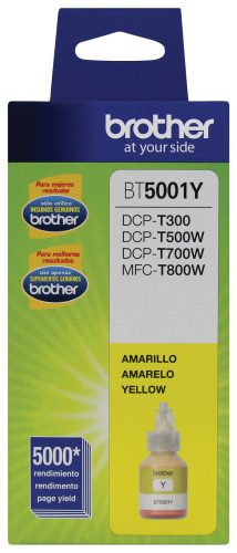 BOTELLA DE TINTA BROTHER - AMARILLO, 5000 PÁGINAS, INYECCIÓN DE TINTA BT5001Y