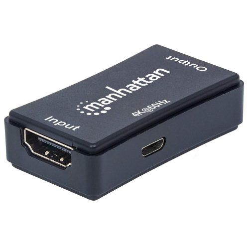 Cople Extensor de Video HDMI Manhattan 207621, Hasta 4K 60Hz, Requiere alimentación extra, Hasta 40m