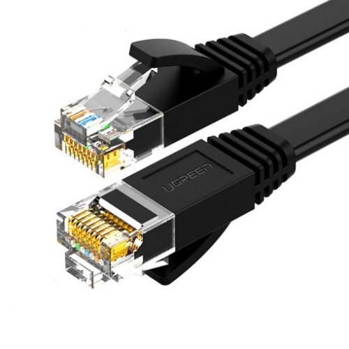 Patch Cord Cat6 5m Ugreen 50176, Cable Plano, Hasta 1000Mbps, Color Negro
