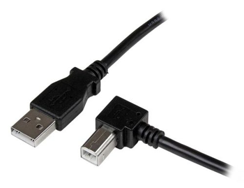 Cable USB-A 2.0 a USB-B 2.0 3m StarTech USBAB3MR, Punta a 90°, Cubierta de Plastico, Color Negro
