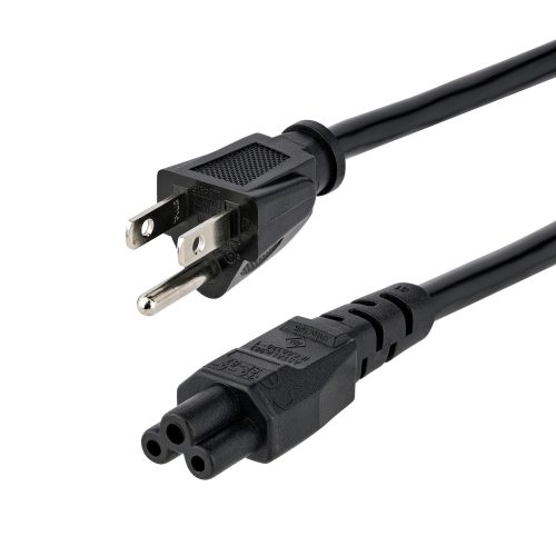 Cable de 1.8m (6 pies) de Alimentación para Laptop, Cable de Corriente NEMA 1-15P a C5 (Mickey), Negro. PXT101NB3S