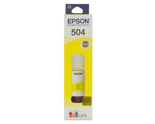 Tanque de Tinta Epson T504 Amarillo, 70ml
