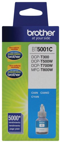 BOTELLA DE TINTA BROTHER - CIAN, 5000 PÁGINAS, INYECCIÓN DE TINTA BT5001C