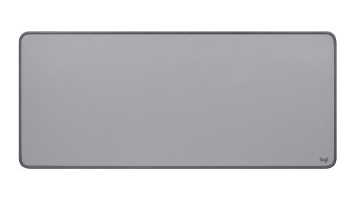 MousePad Logitech Desk Mat, 100% Poliester Reciclado, A Prueba de Salpicaduras, 700mm x 300mm x 2mm, Color Gris