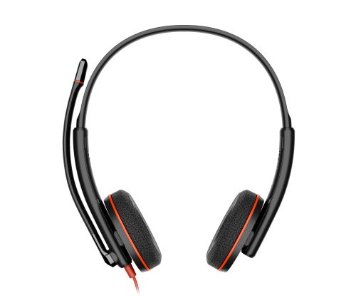 Poly Aud&iacute;fonos Blackwire 3220, Al&aacute;mbrico, USB-A/USB-C 8X228A6