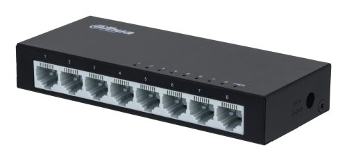 Switch 8 Puertos 10/100 p/Escritorio Dahua DH-PFS3008-8ET-L, Caja de Plástico