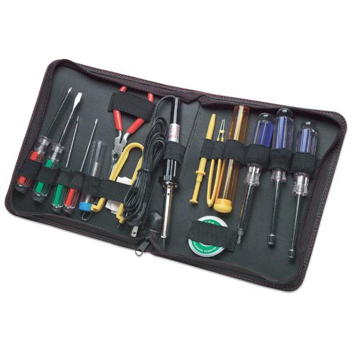 Kit de Herramientas Manhattan 530071, 17 Piezas: Cautín, Pinzas, Llaves de 1/4 y 3/16, Desarmadores Torx y Phillips