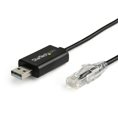 Cable Adaptador para Consola Cisco 1.8m, USB-A 2.0 a RJ45 Startech ICUSBROLLOVR, Color Negro