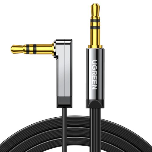 Cable de Audio Auxiliar 3.5mm a 3.5mm Ugreen 10599, 2m, 3 Polos, 1 punta a 90°