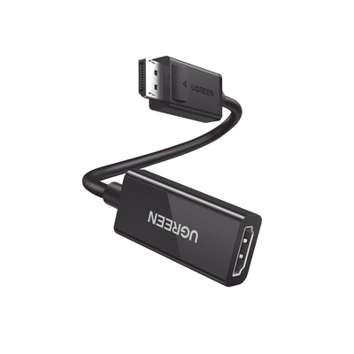 Adaptador de Video DisplayPort a HDMI 25cm Ugreen 70694, 4K 60Hz, Color Negro