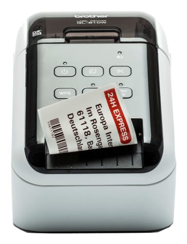 Impresora de Etiquetas Brother QL810W, Termica Directa, Wi-Fi, 2.4" de Ancho Max, 110 Etiquetas por Minuto, Etiquetas DK