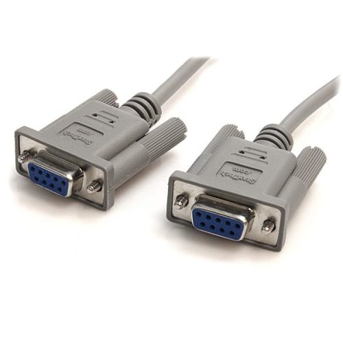 Cable de Módem Nulo de Serie Cruzado 3m Null RS232 Serial - 2x Hembra DB9 - Gris StarTech.com SCNM9FF