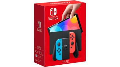 Nintendo Switch Oled Neon rojo y azul 64