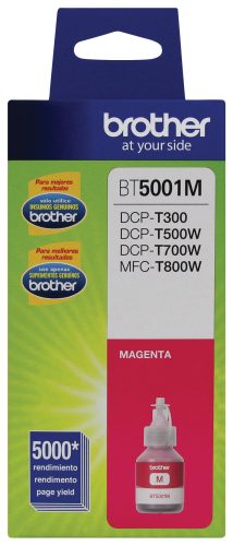 BOTELLA DE TINTA BROTHER - MAGENTA, 5000 PÁGINAS, INYECCIÓN DE TINTA BT5001M
