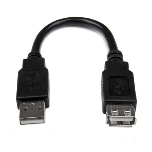 Extensión USB-A 2.0 15cm Startech USBEXTAA6IN, 480Mbps Color Negro