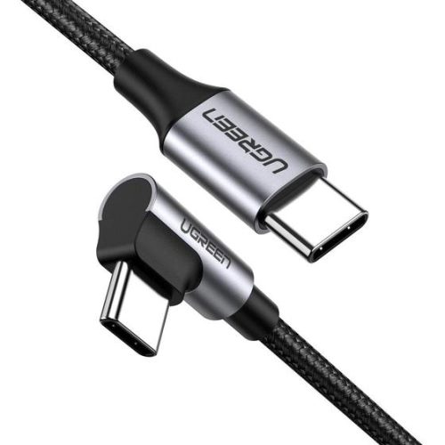 Cable de Datos y Energía USB-C a USB-C 1m Ugreen 50123, Hasta 60W, Cubierta de Nylon Trenzado, Color Negro