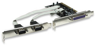 TARJETA PCI 2 PUERTOS SERIAL DB9 Y 1 PUERTO PARALELO DB25 MANHATTAN 158251